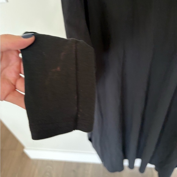 LUNYA Organic Pima Cotton Long Duster Cardigan Black One Size - Picture 7 of 9